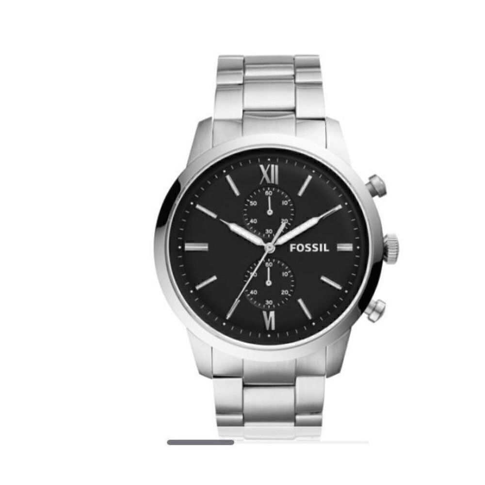 Fossil men’s townsman, chronograph, Silvertone stainless steel watch